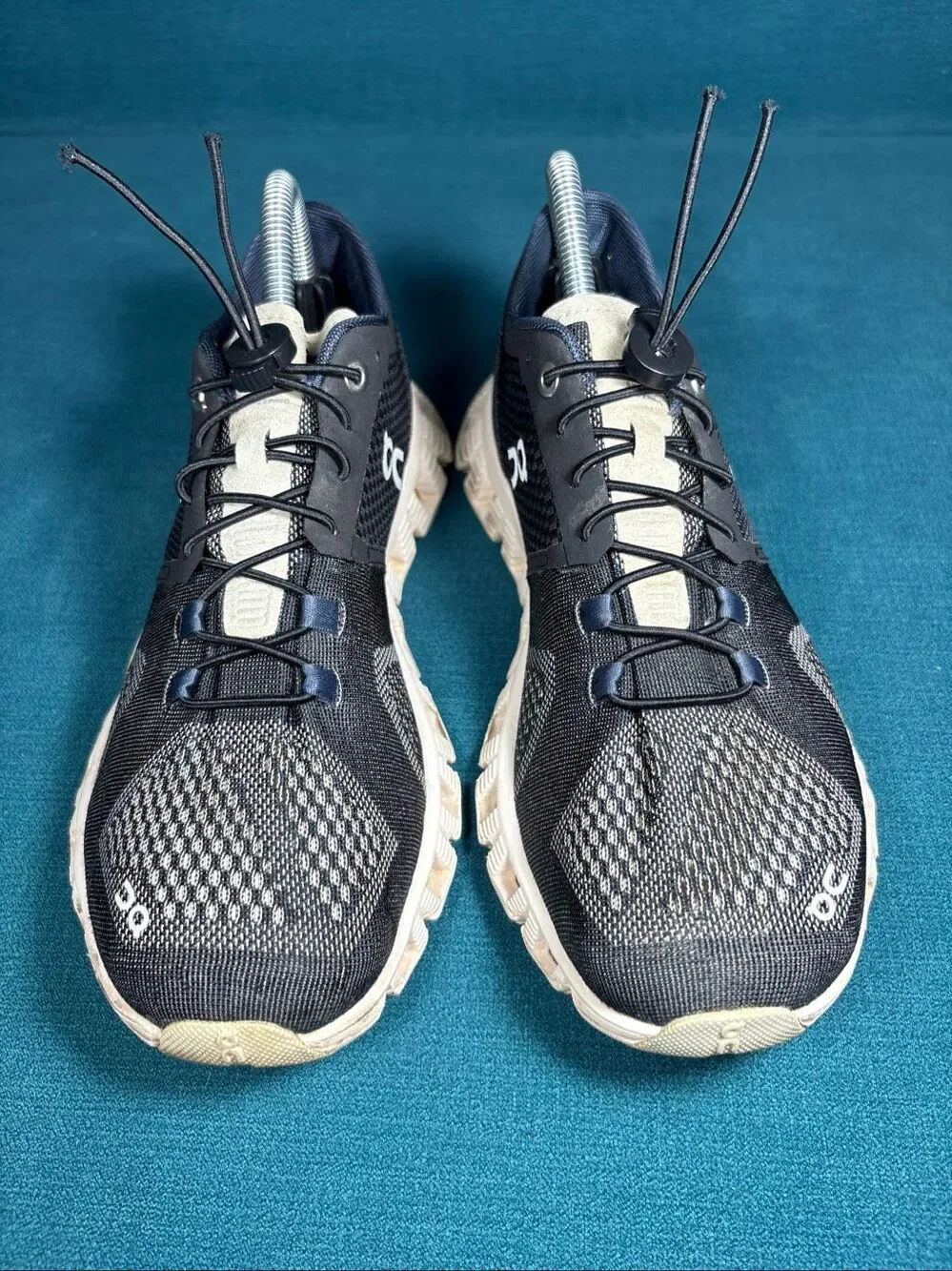 On Cloud X Womens Size 8.5 Black Cream Running Shoes Sneakers 40.99592